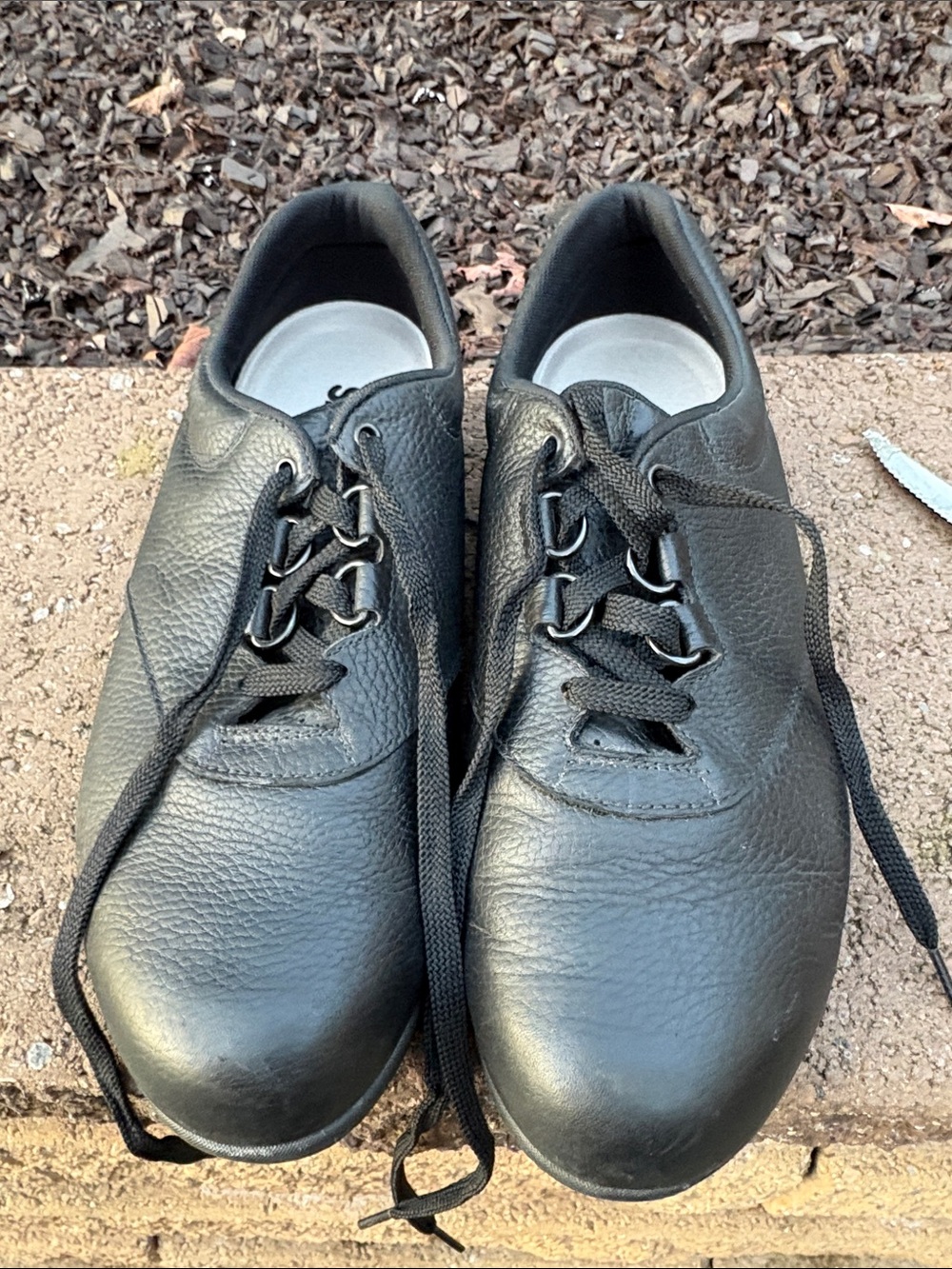 Black womens SAS slip resistant work Lace-Up Shoes